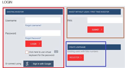 reliance mutual fund login